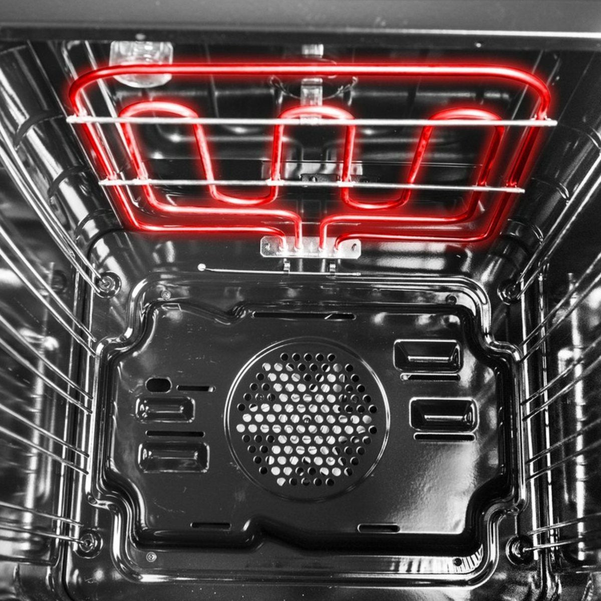 Wiggo WO‑E905R(WX) – Vrijstaand gasfornuis – 90 cm – 5 kookzones met wokbrander – 110L elektrische oven – Wit Roestvrijstaal – Elektrische vonkontsteking & vlambeveiliging –