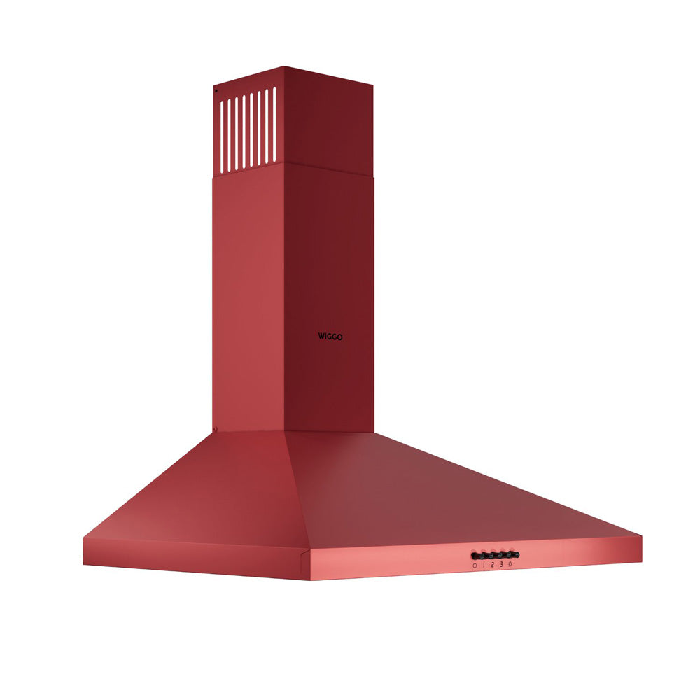 Wiggo WE-A630P(R) Wandschouw Afzuigkap - 60 cm - Rood