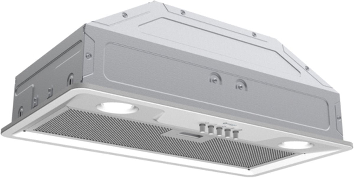 Wiggo WE-E631B(W) Inbouw Afzuigkap - 60 cm - Wit met Eco Double Vented Air Outlet systeem en LED-verlichting.