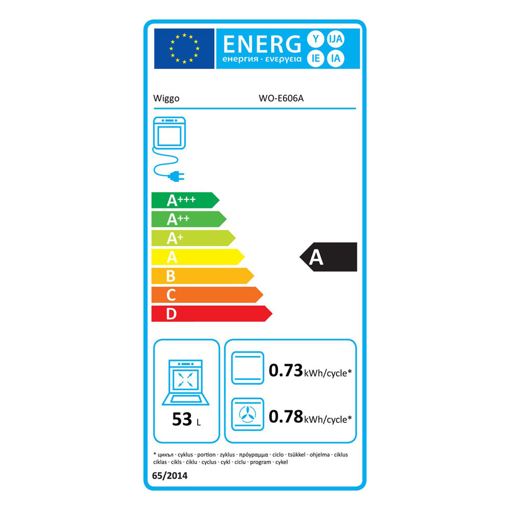 Wiggo WO-E606A(WW) Vrijstaande Gasfornuis - 60 cm - Wit energielabel met A klasse en gebruiksgegevens