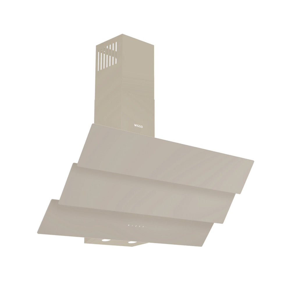 Hotte aspirante inclinée Wiggo WE-B943G(C) - 90 cm - Crème