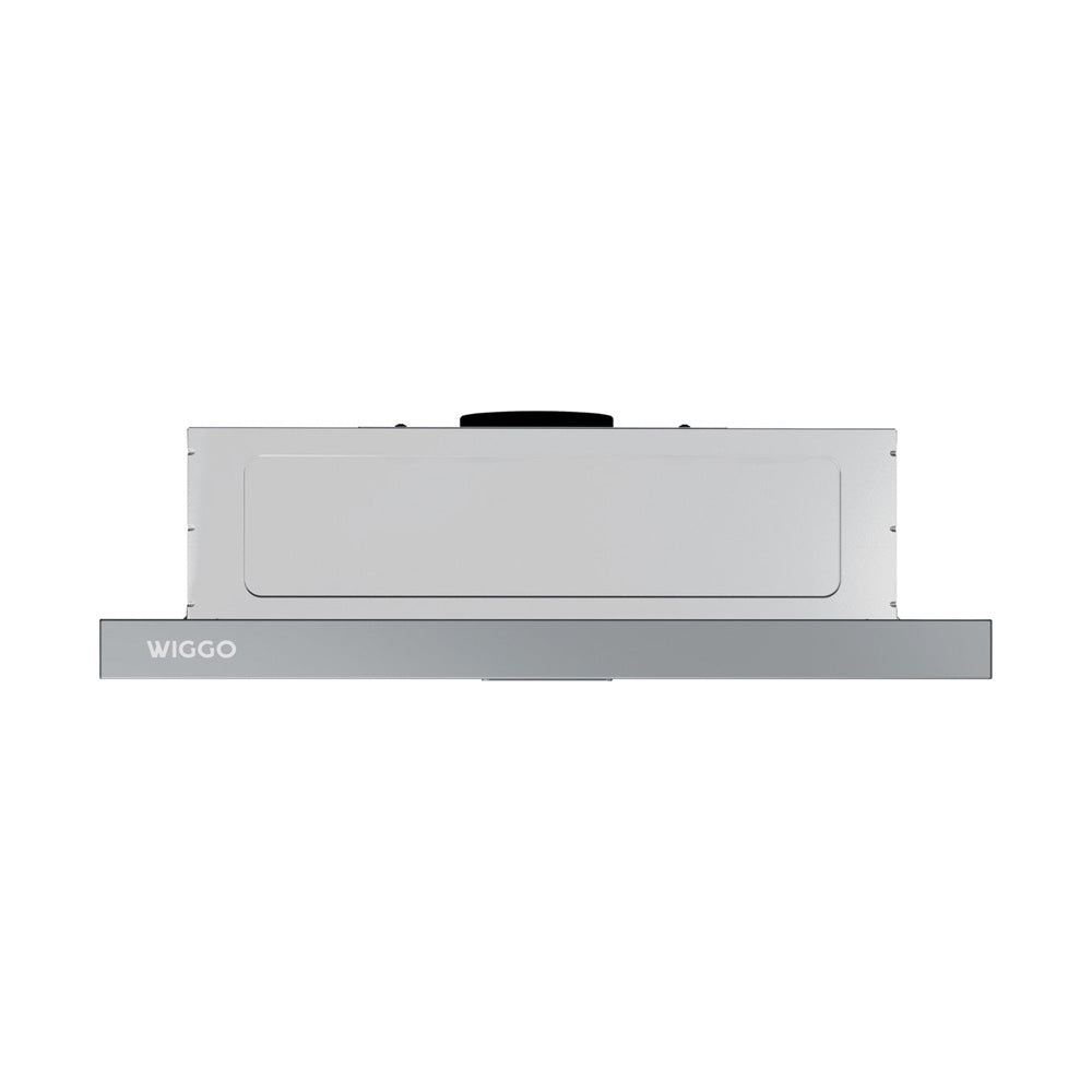 Wiggo WE-D620B(G) Vlakscherm afzuigkap - 60cm - 300m³/h - 2 standen - Energieklasse D - Grijs - Koolstoffilters meegeleverd