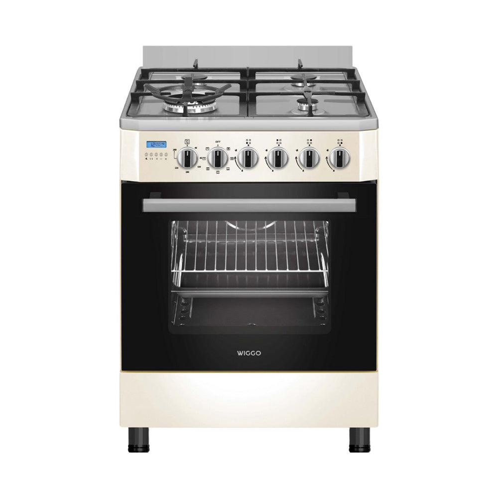 Wiggo WO-E639R(CX)-2 Vrijstaande Gasfornuis - 60 cm - Creme