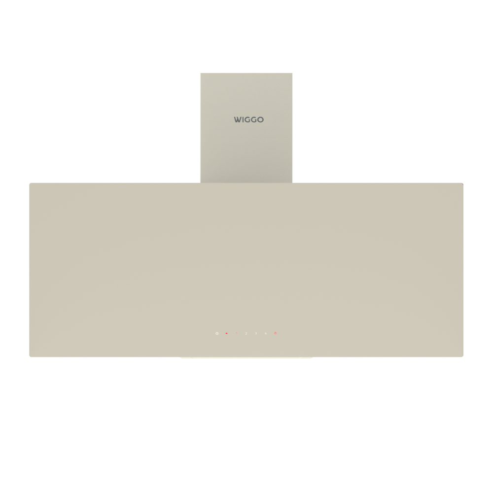 Wiggo WE-A941G(C) Schuine Afzuigkap - 90 cm - Creme