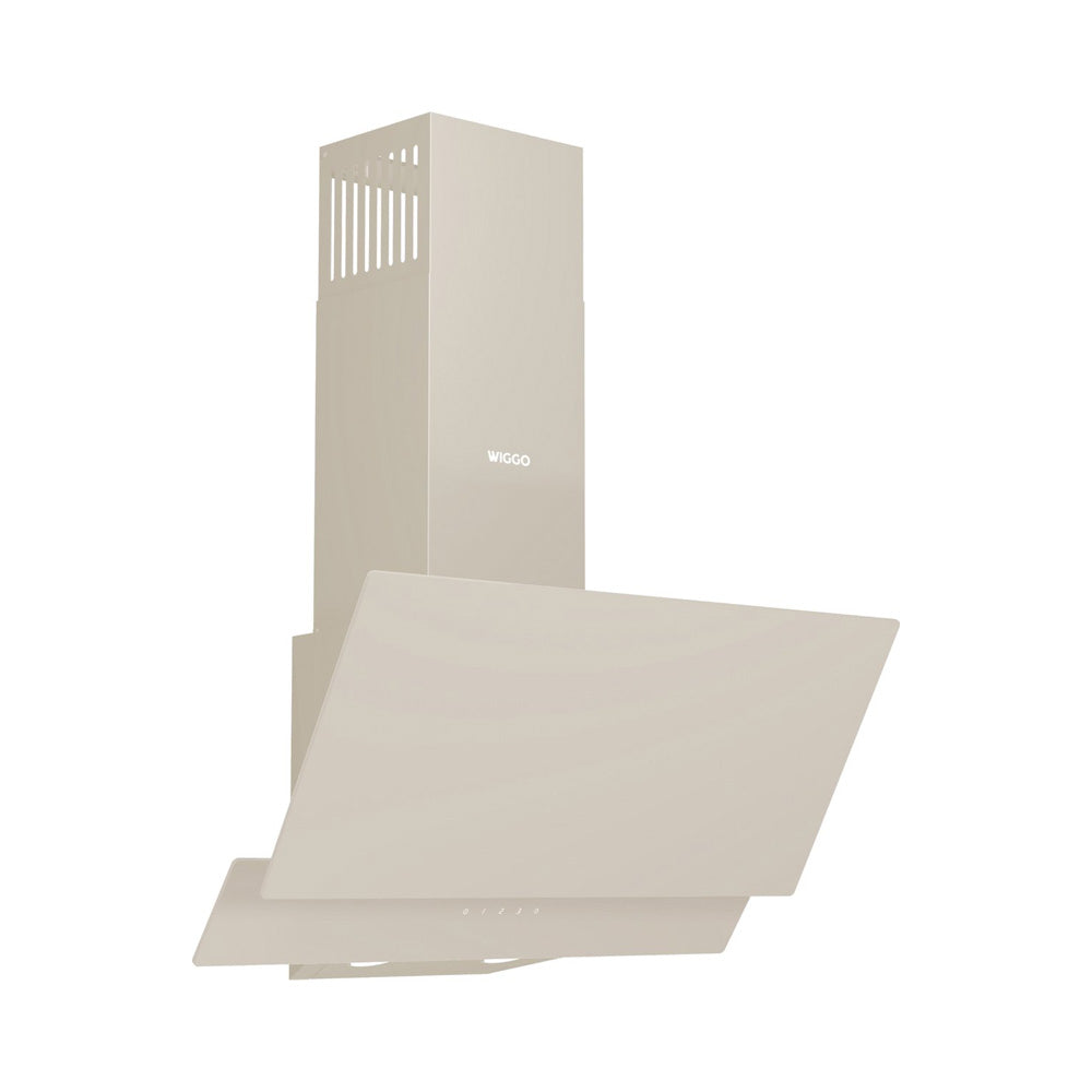 Hotte aspirante inclinée Wiggo WE-D632G(C) - 60 cm - Double vitrage crème