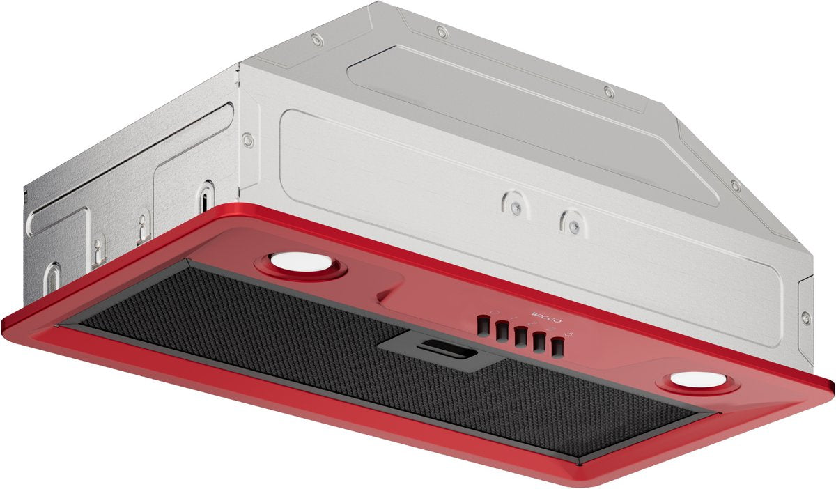 Wiggo WE-D630B(R) - Inbouw Afzuigkap - 60cm - Rood