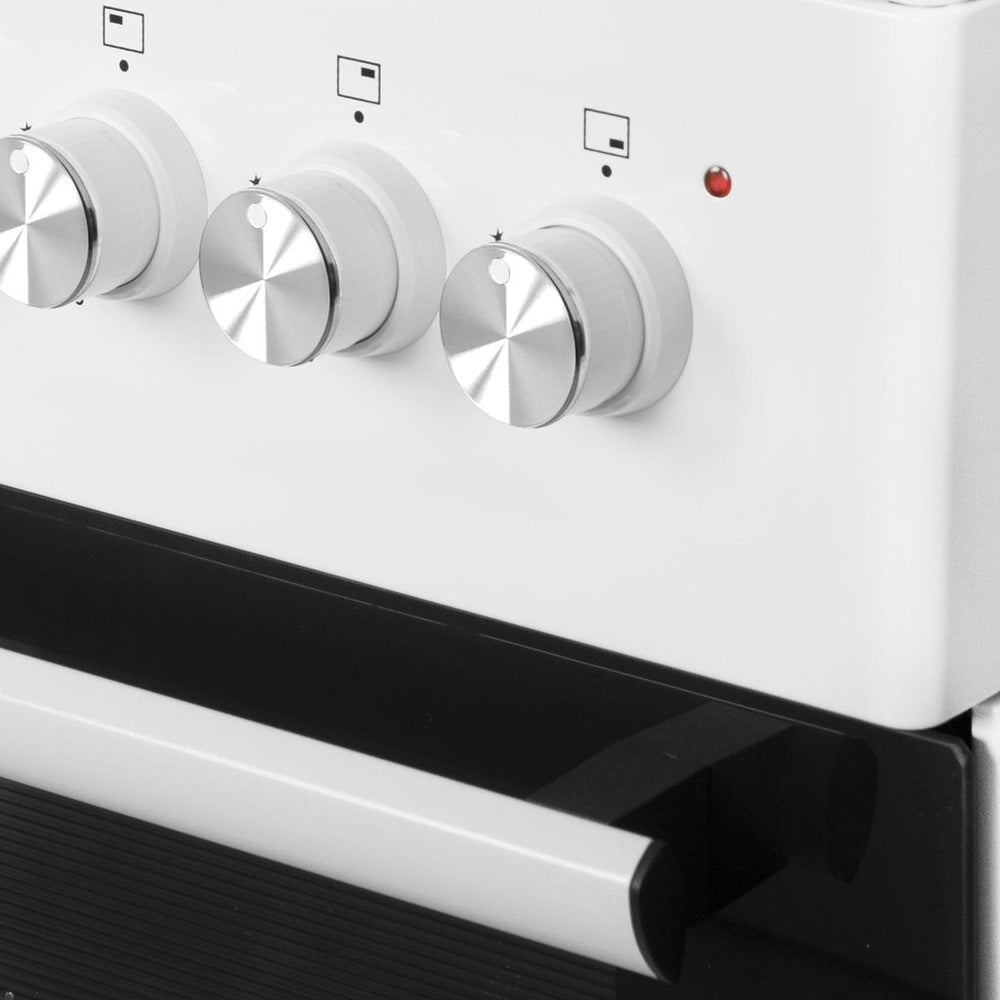 Wiggo WO-E606A(WW) – Vrijstaand Gasfornuis met Elektrische Oven (60 cm) – Wit