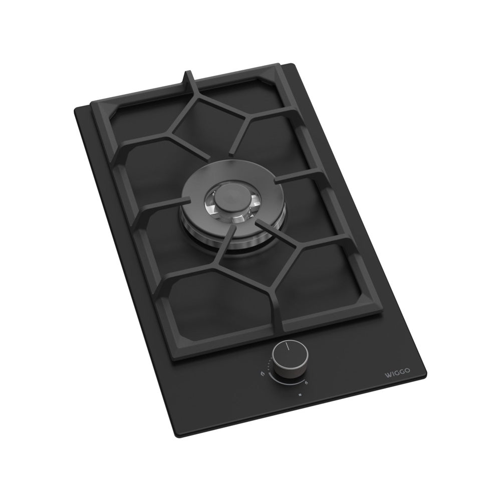 Plaque de cuisson à gaz encastrable Wiggo WH-G331RD(B)-2 - 30 cm - Noir