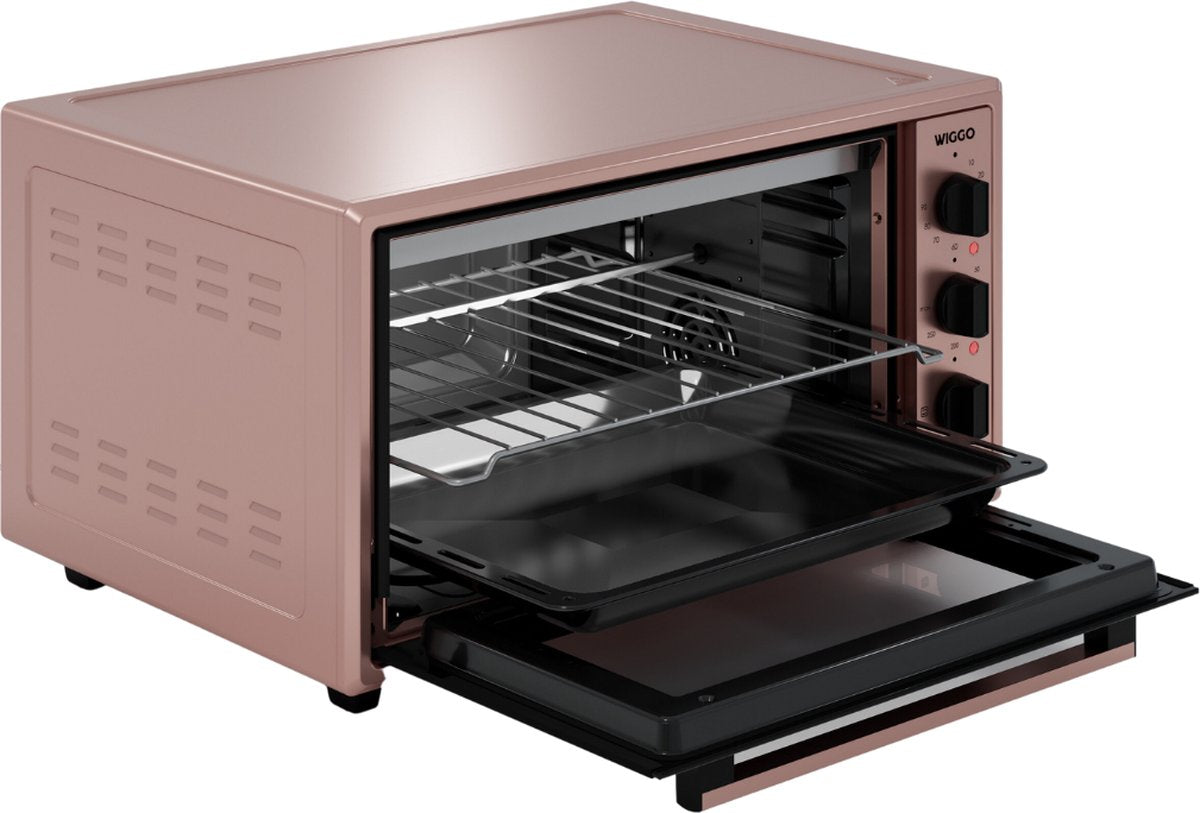 Wiggo WMO-E456(P) Vrijstaande Mini Oven - 45 Liter - Roze