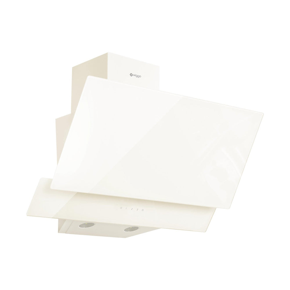 Wiggo WE-E623G(C) Schuine Afzuigkap - 60 cm - Creme Dubbel Glas