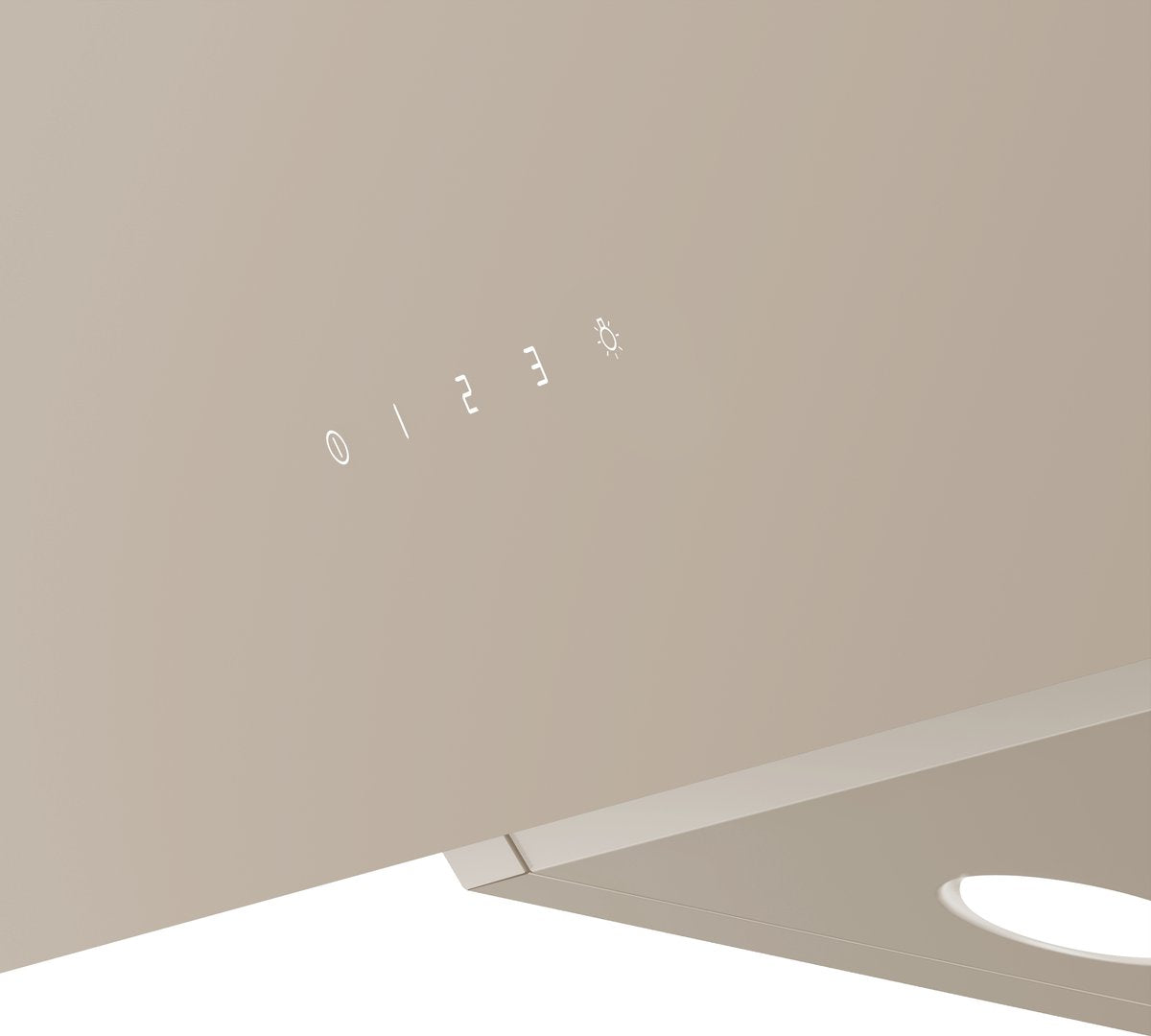 Wiggo WE-D532G(C) Schuine Afzuigkap - 50 cm - Creme Dubbel Glas