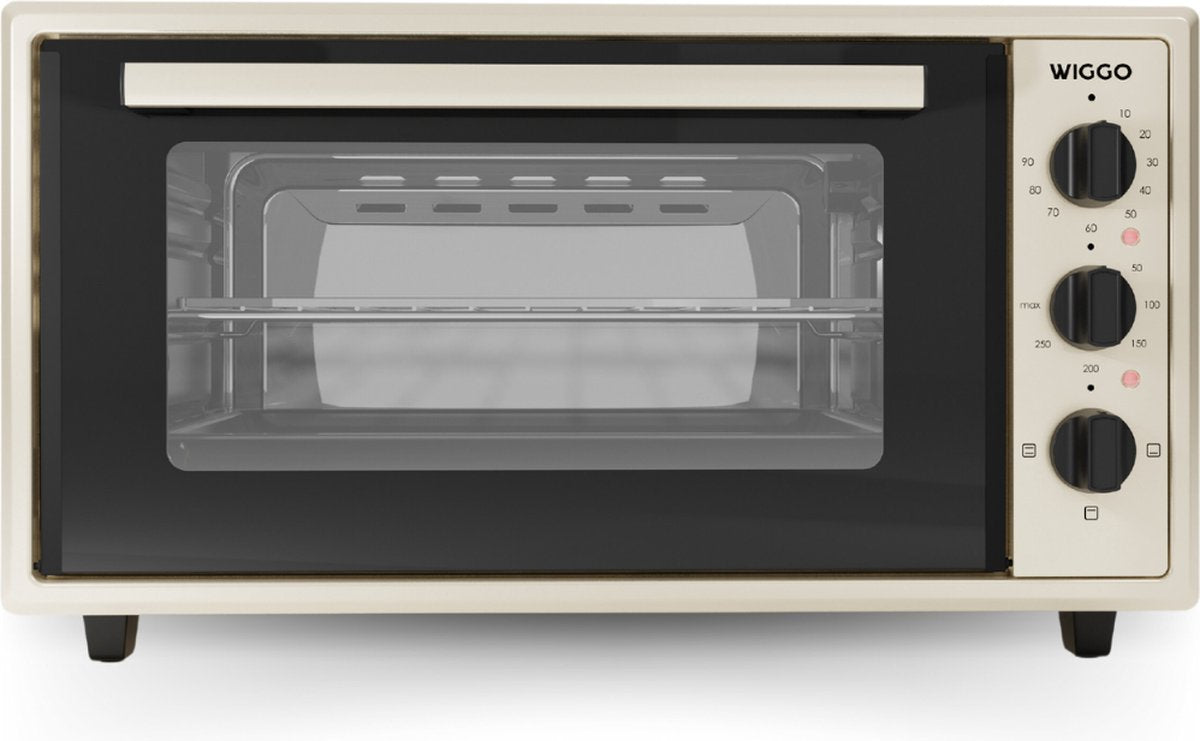 Wiggo WMO-E456(C) - Vrijstaande Mini Oven - Electrisch - 60 CM - 45 liter - 2000 W - 5 Jaar Garantie - Creme