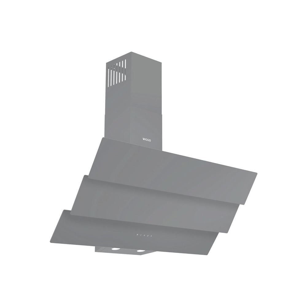 Hotte aspirante inclinée Wiggo WE-D933G(G) - 90 cm - Gris triple vitrage