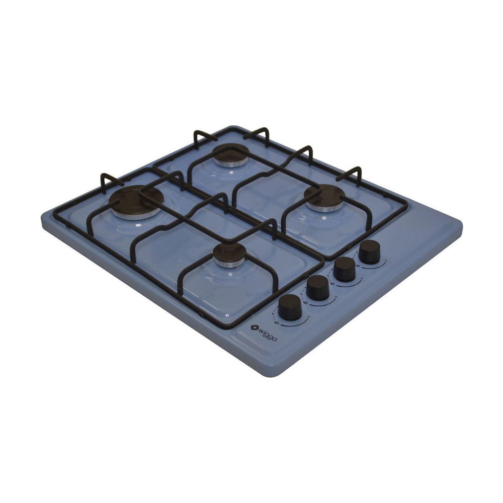 Wiggo WK-GV804B Vrijstaande Gaskookplaat - 60 cm - Aqua Blauw