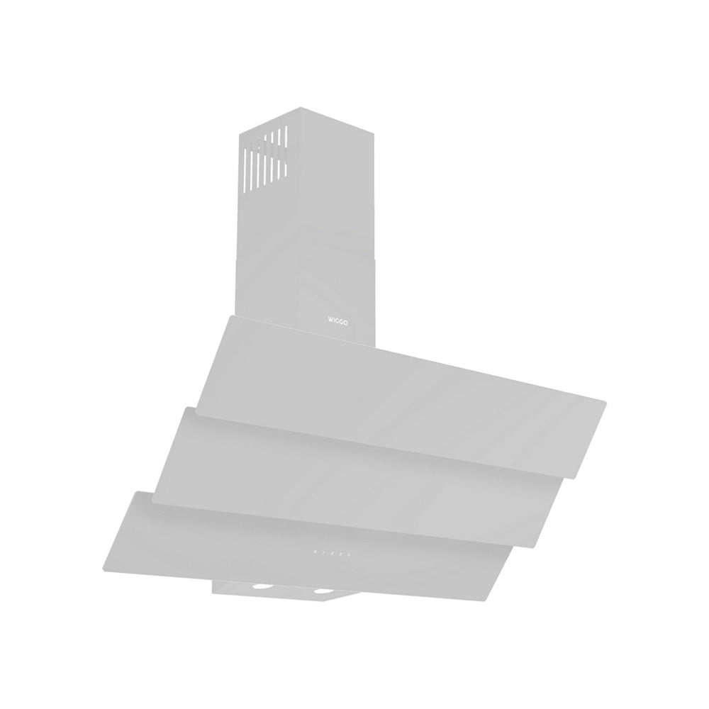 Wiggo WE-D933G(W) Schuine Afzuigkap - 90 cm - Wit Triple Glas