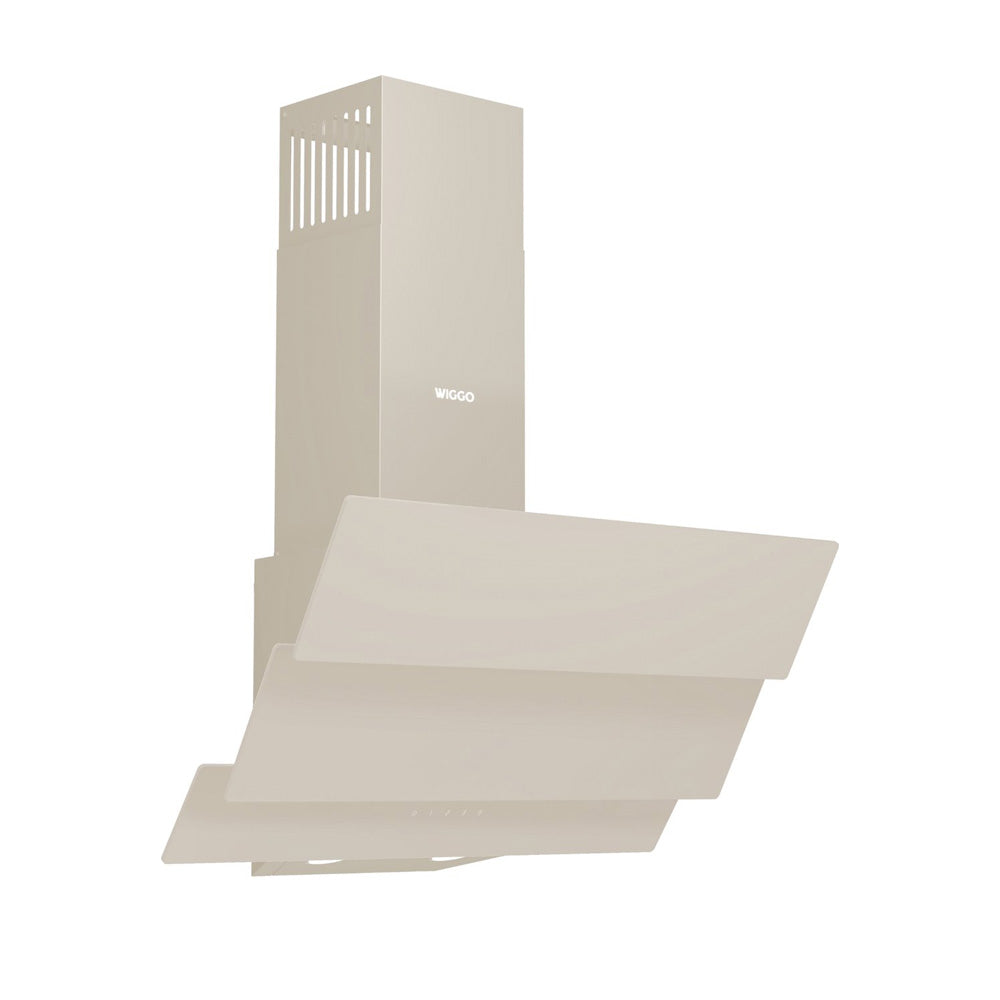 Hotte aspirante inclinée Wiggo WE-B643G(C) - 60 cm - Crème