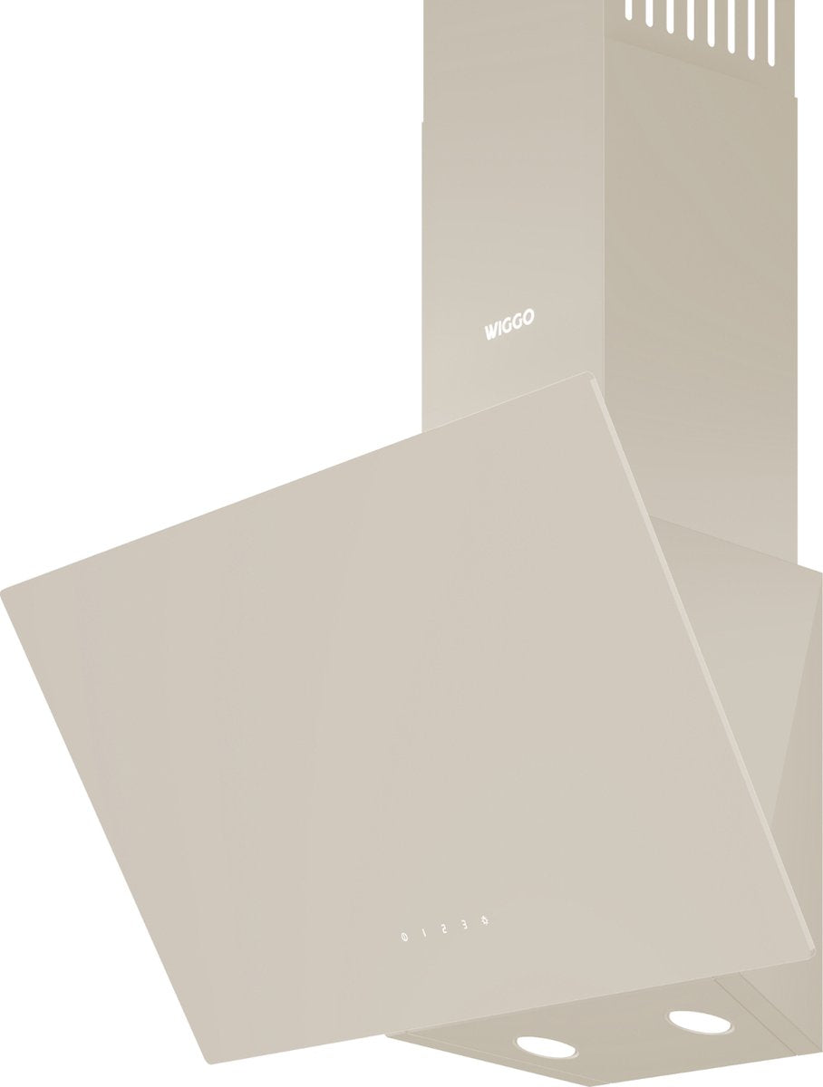 Hotte aspirante inclinée Wiggo WE-A641G(C) - 60 cm - Crème