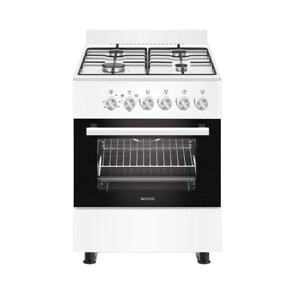 Wiggo WO-E603A(WW) Vrijstaande Gasfornuis - 60 cm - Wit