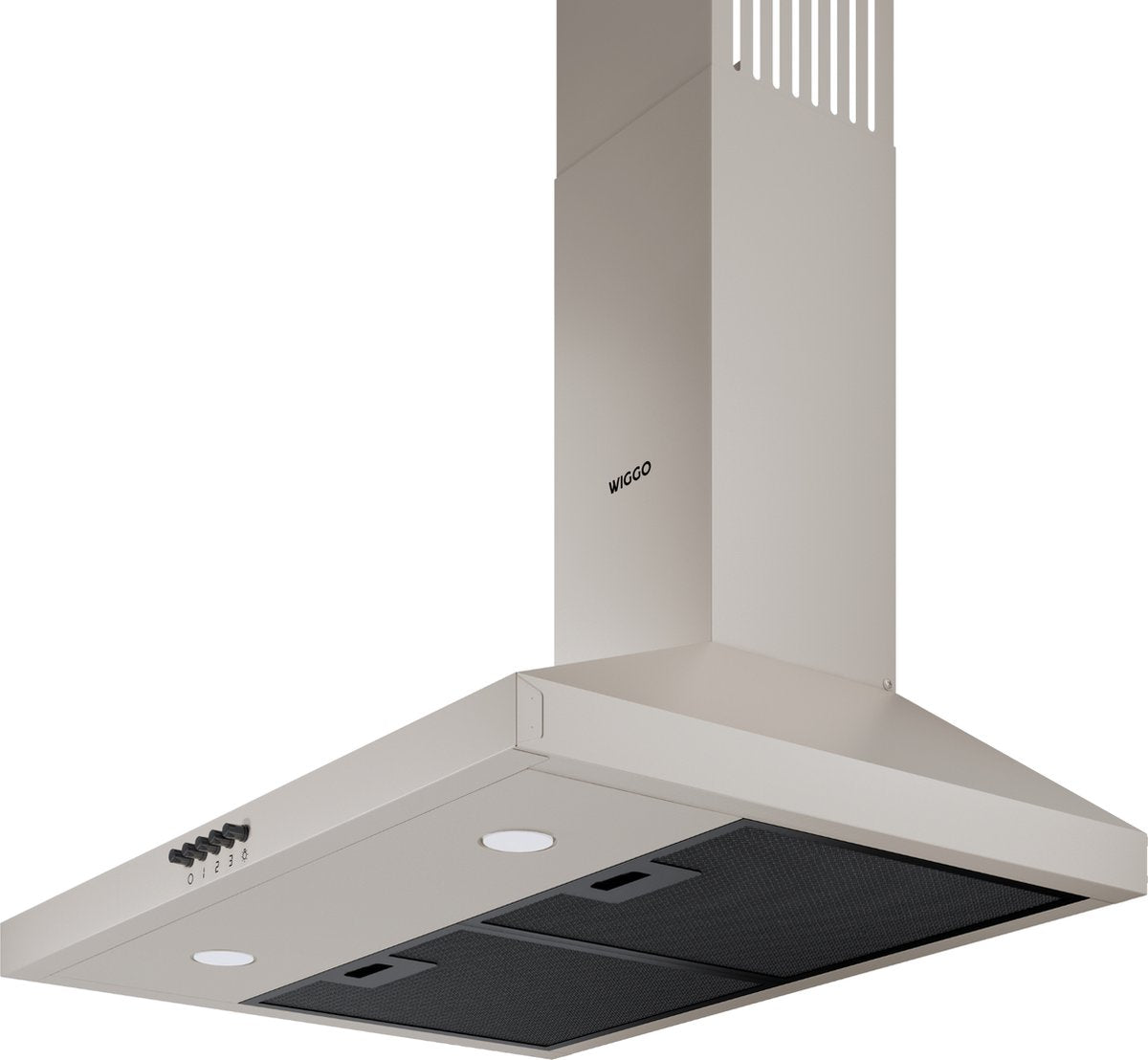 Wiggo WE-A630P(C) – Wandschouw Afzuigkap 60 cm – Crème – 680 m³/h – LED Verlichting – Energieklasse A – 5 jaar garantie