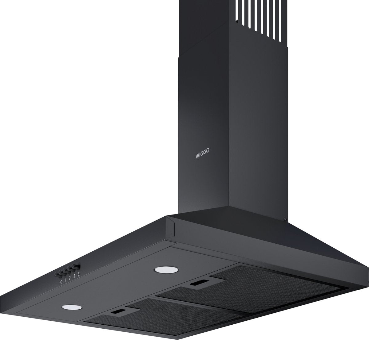 Wiggo WE-A630P(B) – Wandschouw Afzuigkap 60 cm – Zwart – 680 m³/h – LED Verlichting – Energieklasse A – 5 jaar garantie