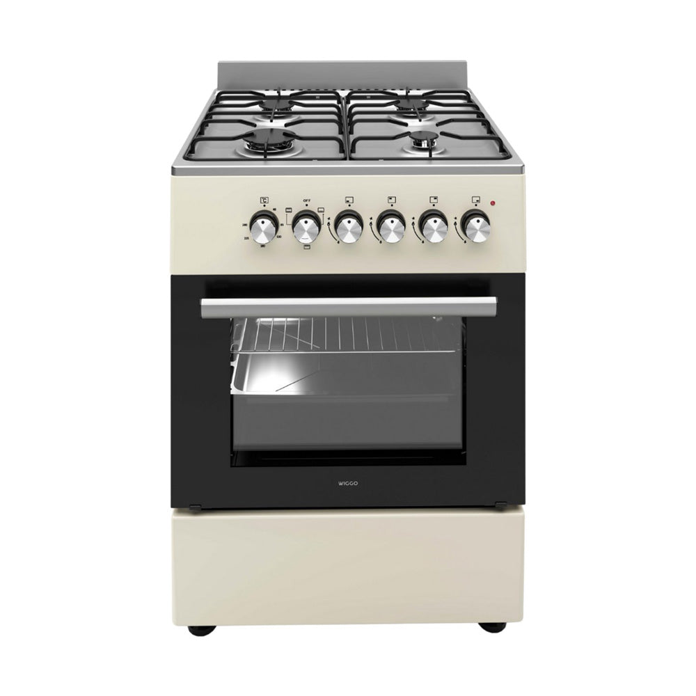 Wiggo WO-E603A(CX) Vrijstaande Gasfornuis - 60 cm - Creme