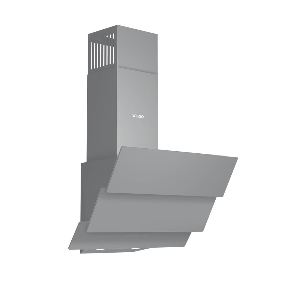 Hotte aspirante inclinée Wiggo WE-D533G(G) - 50 cm - Gris triple verre
