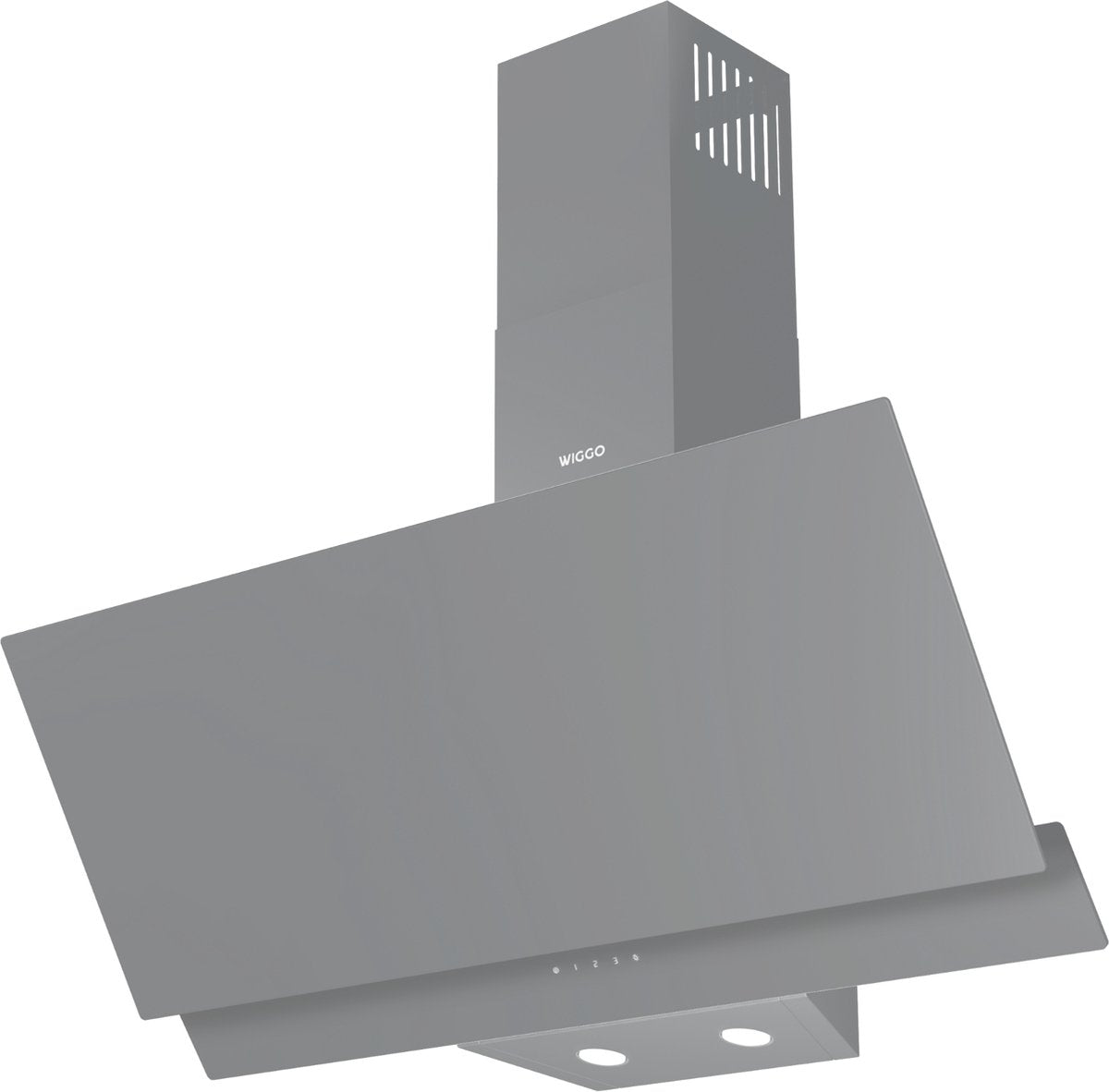 Wiggo WE-A942G(G) – Schuine Afzuigkap 90 cm – Grijs Dubbel Glas – A+ Energieklasse – Touch Control – Eco+ Design – 5 jaar garantie