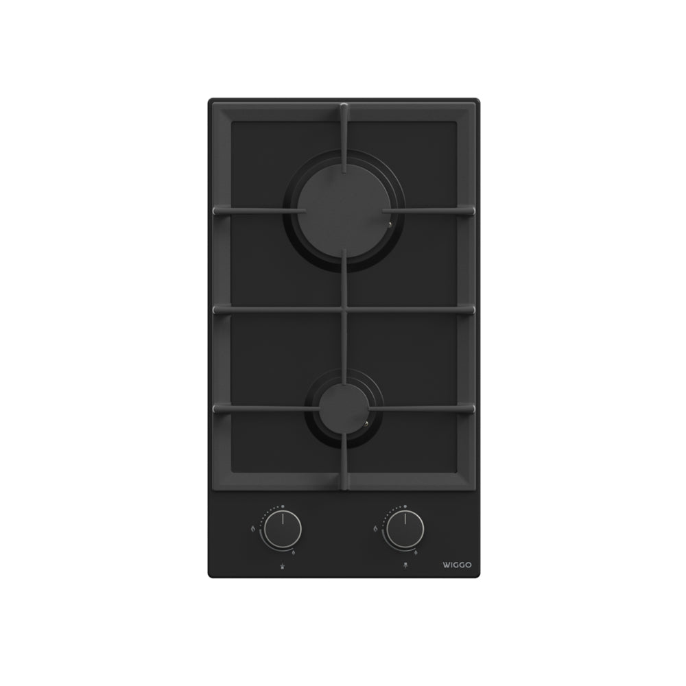Wiggo WH-G332RD(B)-2 Inbouw Gaskookplaat - 30 cm - Zwart