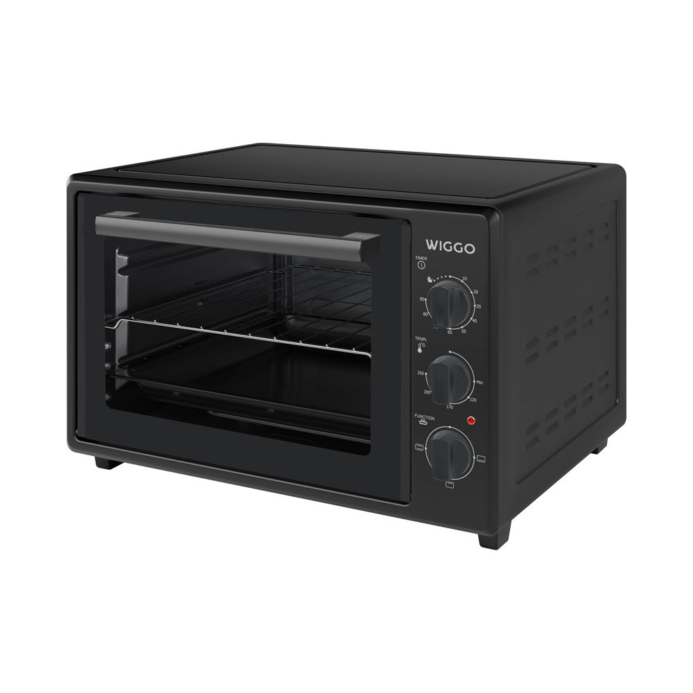 Wiggo WMO-E353(B) - Vrijstaande Mini Oven - Electrisch - 50 CM - 35 liter - 1800 W - 5 Jaar Garantie - Zwart