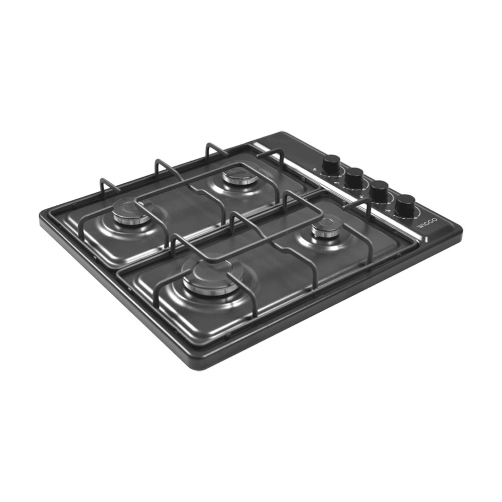 Plaque de cuisson à gaz autoportante Wiggo WH-G604F(B) - 60 cm - Noire