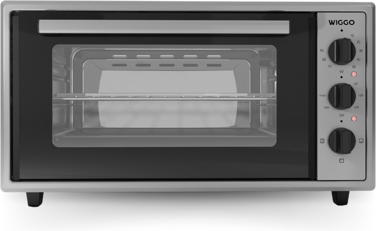 Wiggo WMO-E456(X) - Vrijstaande Mini Oven - Electrisch - 60 CM - 45 liter - 2000 W - 5 Jaar Garantie - Roestvrijstaal