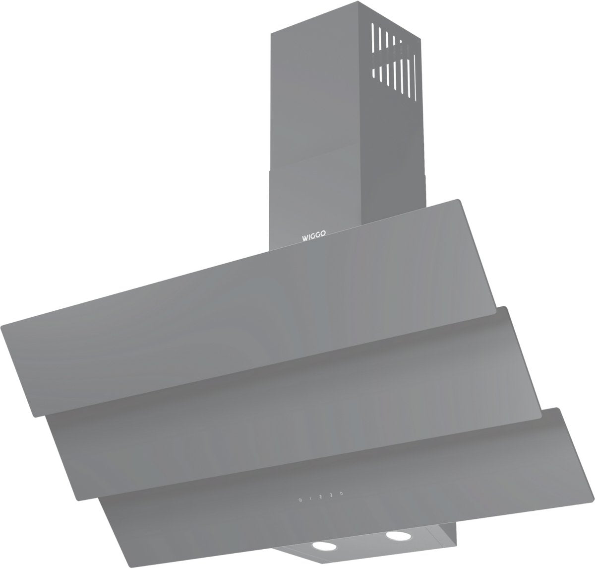 Wiggo WE-B943G(G) Schuine Afzuigkap - 90 cm - Grijs