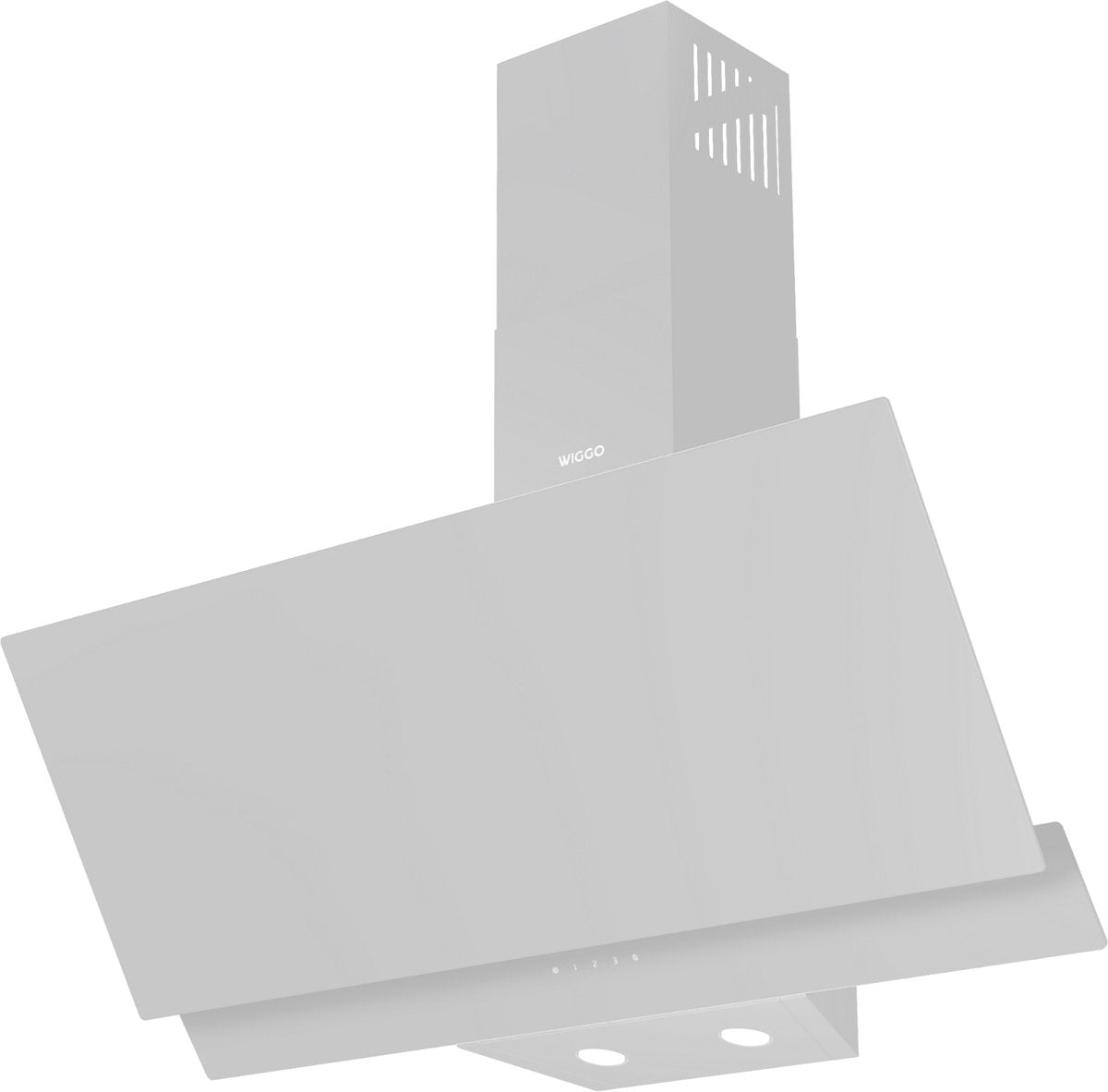 Wiggo WE-A942G(W) – Schuine Afzuigkap 90 cm – Wit Dubbel Glas – A+ Energieklasse – Touch Control – Eco+ Design – 5 jaar garantie