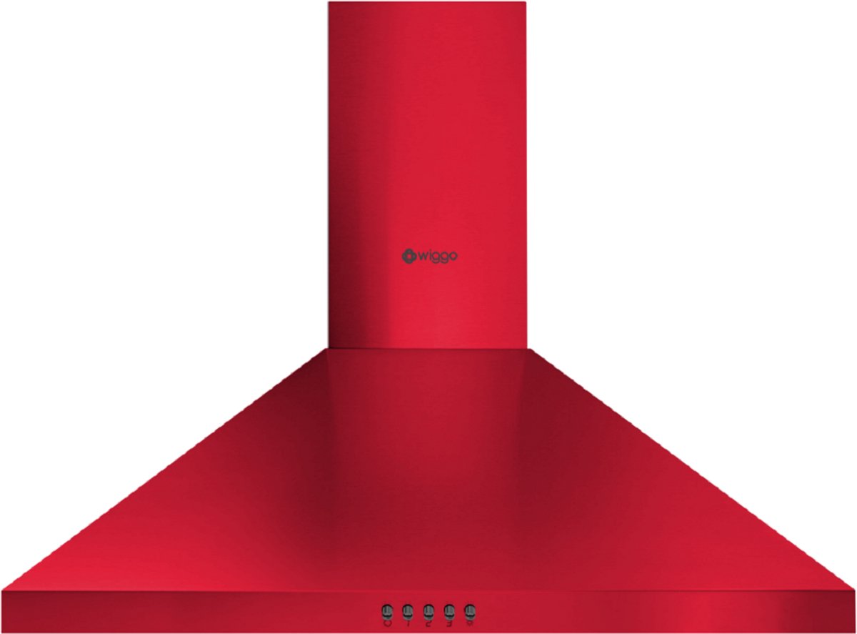 Wiggo WE‑D630P(R) Wandschouw Afzuigkap - 60 cm - Rood