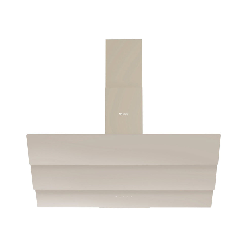 Wiggo WE-D933G(C) Schuine Afzuigkap - 90 cm - Creme Triple Glas