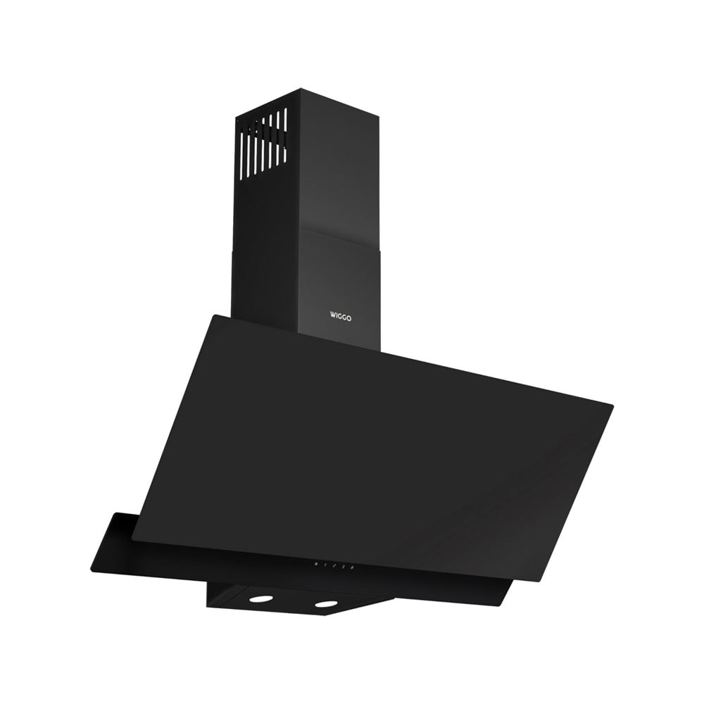 Hotte aspirante inclinée Wiggo WE-D932G(B) - 90 cm - Double vitrage noir