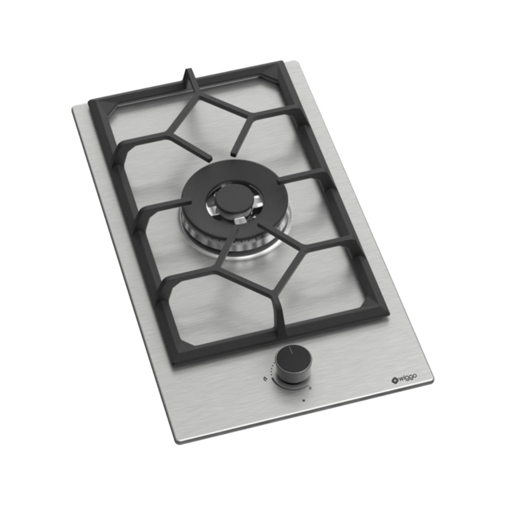 Plaque de cuisson à gaz encastrable Wiggo WH-G331RD(X) - 30 cm - Acier inoxydable