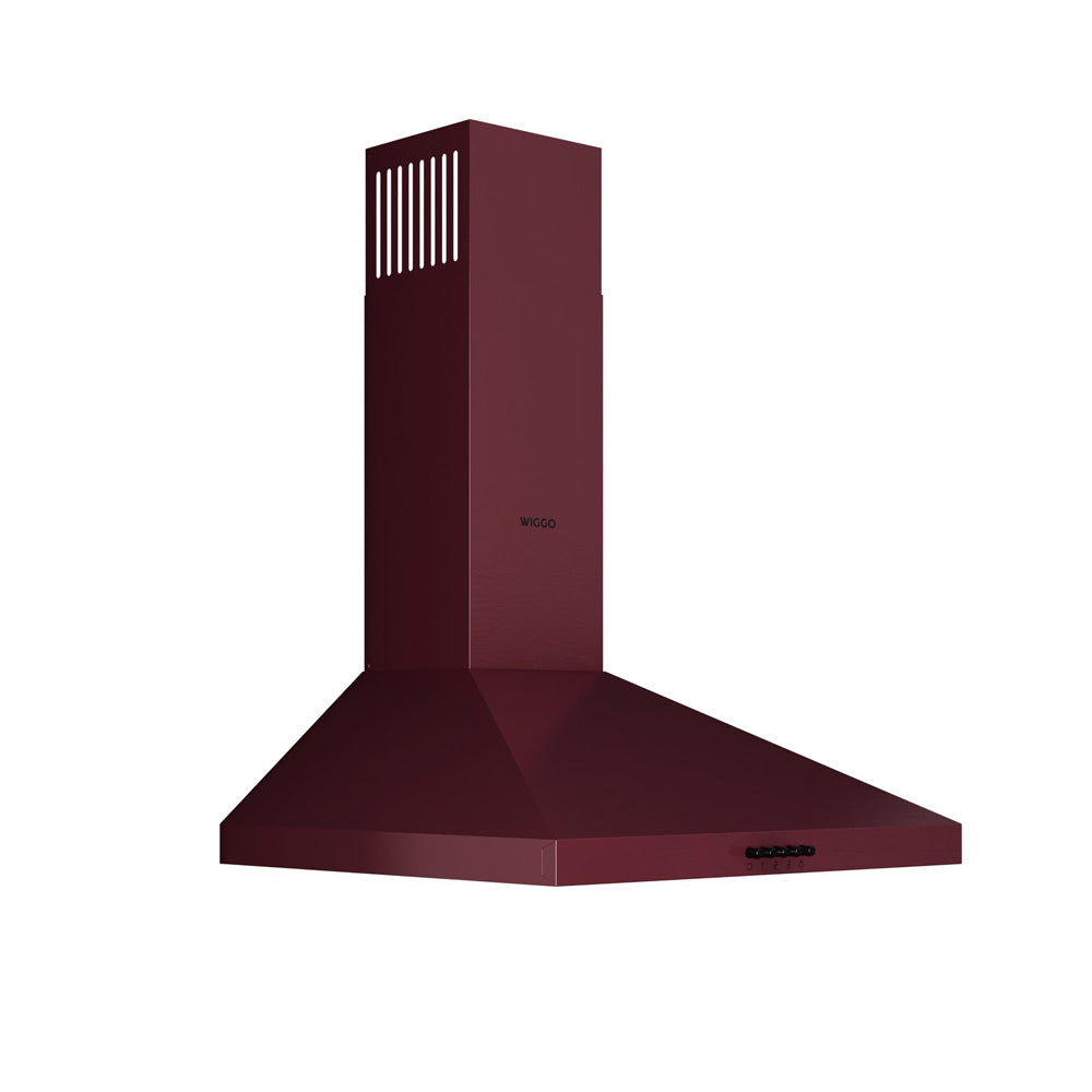 Wiggo WE-E643R(RB) - Wandschouw Afzuigkap - 60 cm - Rood