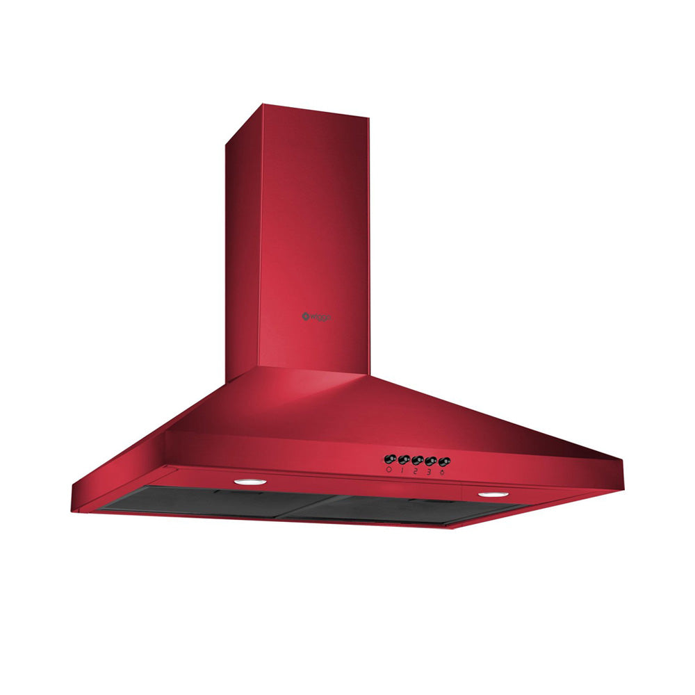 Wiggo WE-E543R(RB) Wandschouw Afzuigkap - 50 cm - Rood