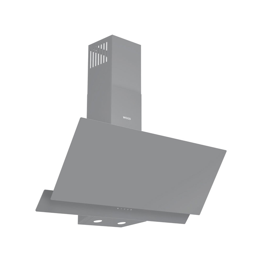 Wiggo WE-A942G(G) – Schuine Afzuigkap 90 cm – Grijs Dubbel Glas – A+ Energieklasse – Touch Control – Eco+ Design – 5 jaar garantie