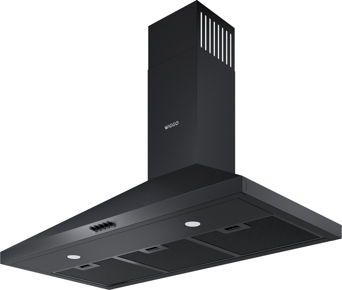 Wiggo WE-A930P(B) – Wandschouw Afzuigkap 90 cm – Zwart – 680 m³/h – LED Verlichting – Energieklasse A – 5 jaar garantie