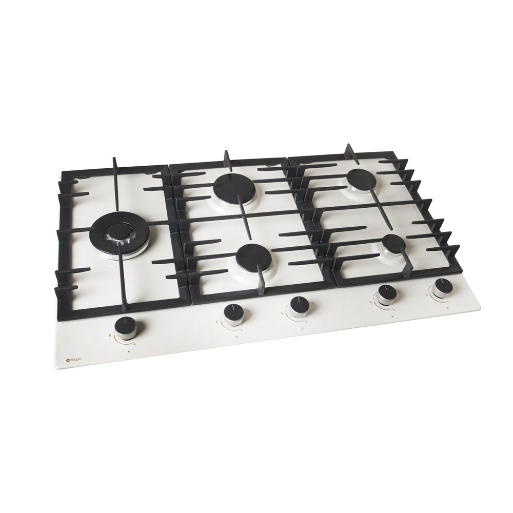 Wiggo WH-G935RR(C)-2 Inbouw Gaskookplaat - 90 cm - Creme