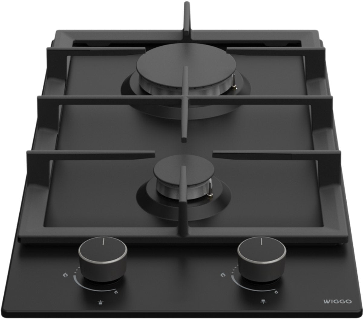 Plaque de cuisson à gaz encastrable Wiggo WH-G332RD(B)-2 - 30 cm - Noir