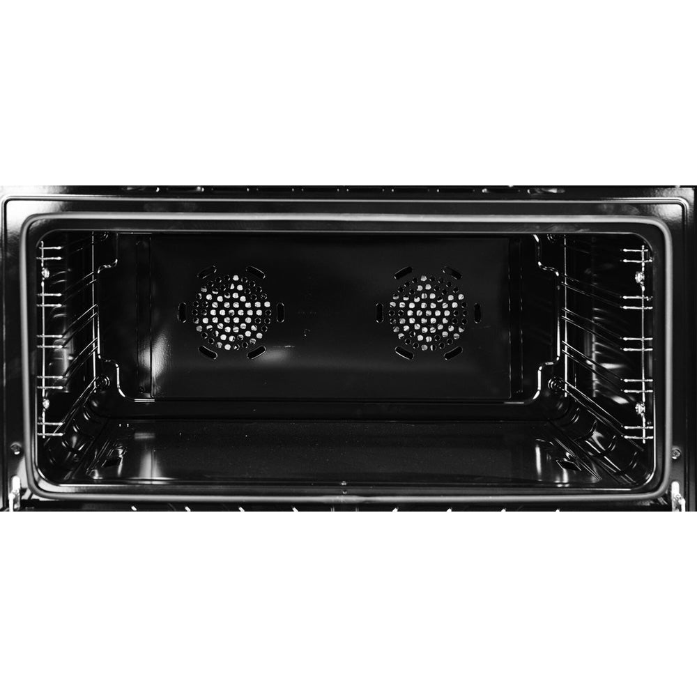 Wiggo WO-E906B(WX) Vrijstaande Gasfornuis - 90 cm - Wit ovenruimte met verwarmingselementen.