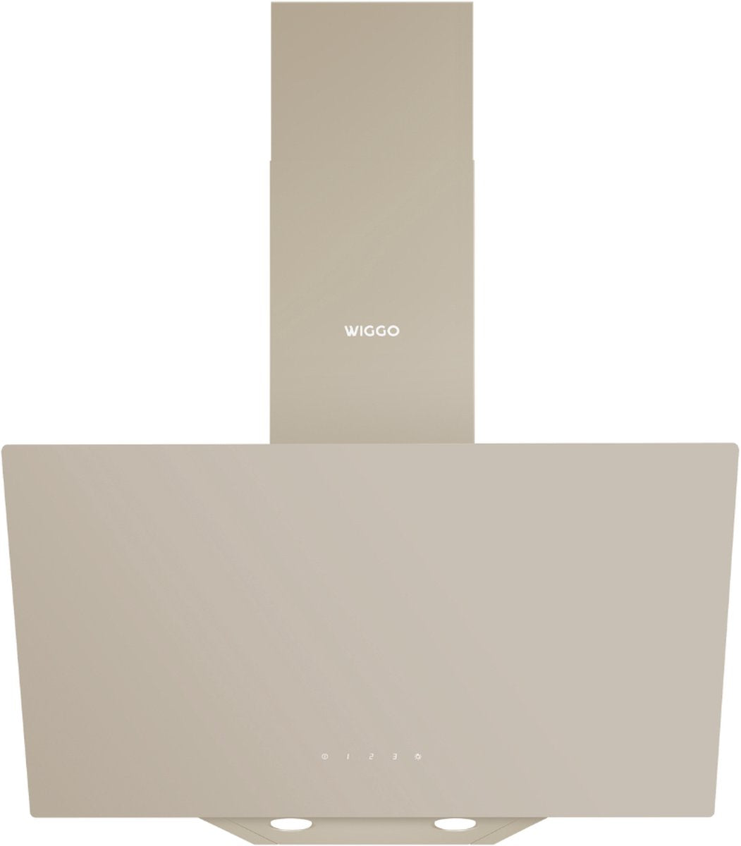Wiggo WE-E913G(C) Schuine Afzuigkap - 90 cm - Creme, stijlvolle en krachtige afzuigkap voor in de keuken.