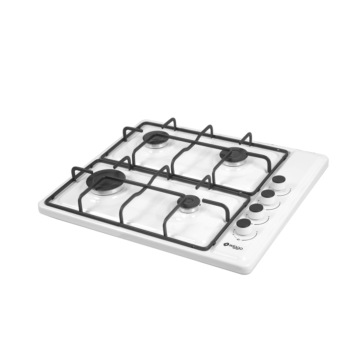 Plaque de cuisson à gaz autoportante Wiggo WH-G604F(W) - 60 cm - Blanche